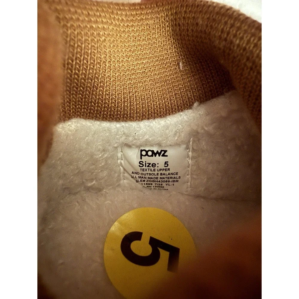 Pawz Baby Boots 5 Brown Sherpa Lined Cozy Slip On Heart Winter Snow Girls NWT